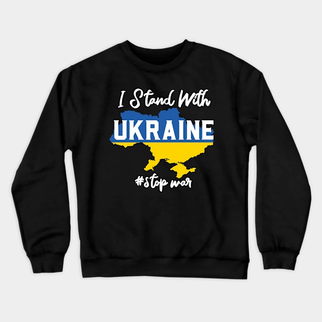 I Stand With Ukraine Crewneck Sweatshirt by The Christian Left